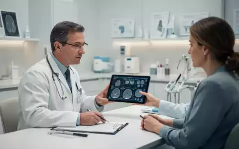 Arzt in einer modernen Klinik bespricht einen medizinischen Befund mit einem Patienten zur Früherkennung. - Foto: über boerse-global.de