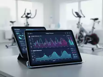 Ein Tablet mit biometrischen Gesundheitsdaten und Grafiken in einer modernen medizinischen Umgebung. - Foto: über boerse-global.de