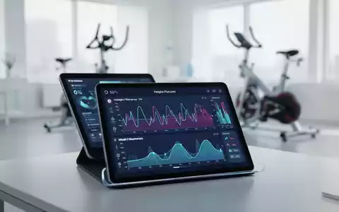 Ein Tablet mit biometrischen Gesundheitsdaten und Grafiken in einer modernen medizinischen Umgebung. - Foto: über boerse-global.de