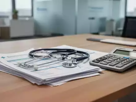 Stethoskop auf Finanzunterlagen und Taschenrechner als Symbol für steigende Kosten in der gesetzlichen Krankenversicherung - Foto: über boerse-global.de