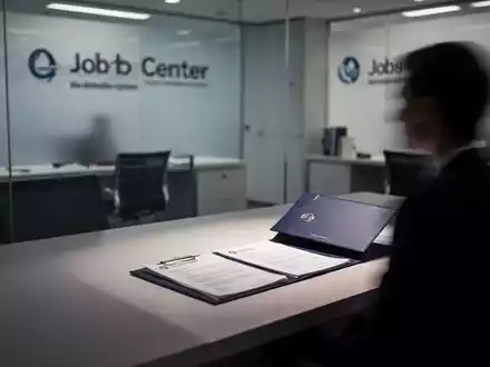 Ein minimalistischer Schreibtisch im Jobcenter mit Fokus auf Dokumente, die Professionalität im Bewerbungsprozess symbolisieren. - Foto: über boerse-global.de