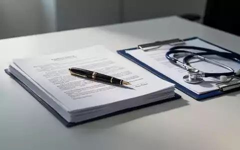 Ein Schreibtisch mit juristischen Dokumenten und einer medizinischen Akte als Symbol für Arbeitsrecht und Krankmeldung. - Foto: über boerse-global.de