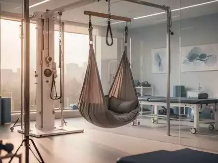 Eine moderne Therapieliege in einem hellen, professionellen Praxisraum für Bewegungstherapie. - Foto: über boerse-global.de