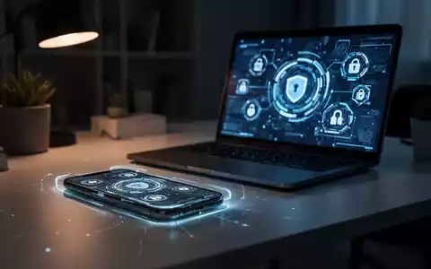 Smartphone und Laptop in einer modern beleuchteten Umgebung als Symbol für Jugendschutz und digitale Sicherheit. - Foto: über boerse-global.de