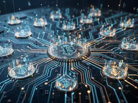 Abstrakte Darstellung einer digitalen Sicherheitsarchitektur mit Quanten-Schaltkreisen zum Schutz von Krypto-Assets. - Foto: über boerse-global.de