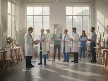 Ein helles Kunstatelier, in dem Fachkräfte an einem Workshop zur psychischen Gesundheit und Resilienzförderung arbeiten. - Foto: über boerse-global.de
