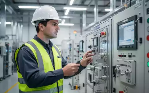 Fachkraft für Arbeitssicherheit bei der technischen Überprüfung in einer modernen Industrieanlage. - Foto: über boerse-global.de