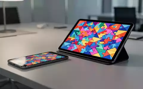 Smartphone und Tablet mit bunten Puzzle-Gittern auf einem modernen Bürotisch. - Foto: über boerse-global.de