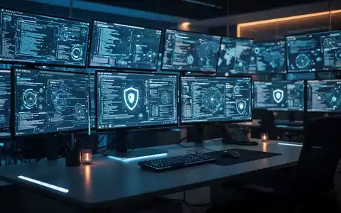 Moderne Cybersicherheitszentrale mit digitalen Datenanzeigen zur internen Sicherheitsüberwachung. - Foto: über boerse-global.de