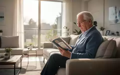 Eine ältere Person liest konzentriert in einem hellen, modernen Wohnzimmer als Symbol für kognitive Gesundheitsvorsorge. - Foto: über boerse-global.de