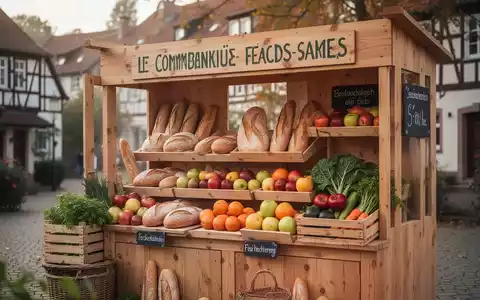 Eine hölzerne Foodsharing-Hütte mit frischen Lebensmitteln als zentrale Anlaufstelle für nachhaltige Ressourcenschonung. - Foto: über boerse-global.de