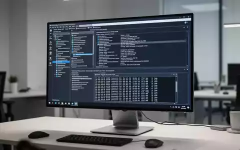 Ein Computermonitor zeigt Windows-Systemberechtigungen und Sicherheitsprotokolle in einem modernen Büro. - Foto: über boerse-global.de