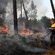 Ein Anwohner kämpft gegen die Flammen.  - Bild: Emma Da Silva/AP/dpa