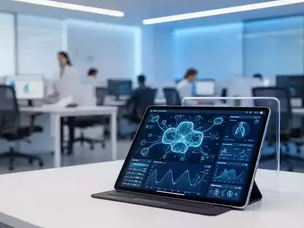 Tablet mit medizinischer Datenanalyse auf einem Schreibtisch in einem modernen, unscharfen Büro. - Foto: über boerse-global.de