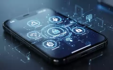 Modernes Smartphone mit abstrakten Systemupdate-Symbolen und digitaler Konnektivität vor unscharfem Hintergrund. - Foto: über boerse-global.de
