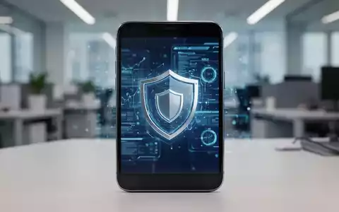 Ein Smartphone-Display mit einem Sicherheitssymbol, das vor invasiver Adware und Schadsoftware auf Android schützt. - Foto: über boerse-global.de