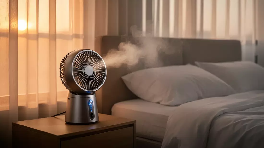 Tchibo 2-in-1-Ventilator: Hybride Kühlung für heiße Nächte