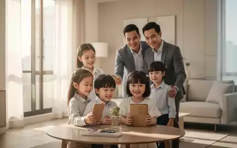 Eine junge vietnamesische Familie in einem modernen Wohnumfeld, die Stabilität und Work-Life-Balance symbolisiert. - Foto: über boerse-global.de