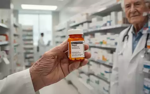 Nahaufnahme der Hand einer älteren Person mit einer Medikamentenpackung in einer Apotheke. - Foto: über boerse-global.de
