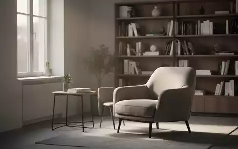 Modernes, helles Psychotherapie-Büro mit einem Sessel und einem Bücherregal im Hintergrund. - Foto: über boerse-global.de