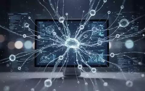 Abstrakte digitale Datenströme und neuronale Netzwerk-Visualisierungen auf einem Bildschirm als Symbol für KI-Regulierung. - Foto: über boerse-global.de