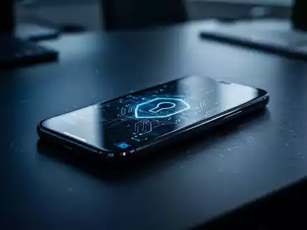 Ein Smartphone auf einem dunklen Bürotisch als Symbol für telefonische Betrugsversuche und organisierte Kriminalität. - Foto: über boerse-global.de