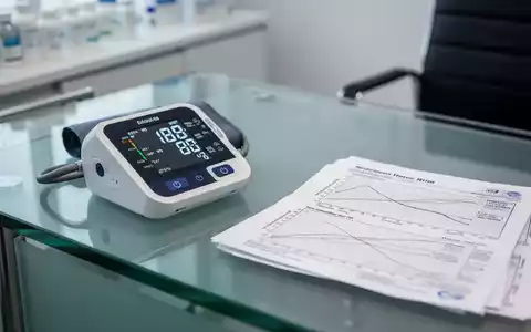 Modernes medizinisches Büro mit Blutdruckmessgerät und Analysediagrammen auf einem Schreibtisch. - Foto: über boerse-global.de