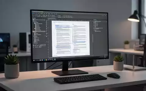 Moderner Computerarbeitsplatz mit professioneller PDF-Bearbeitungssoftware auf dem Monitor. - Foto: über boerse-global.de