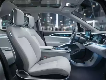 Innenraum eines autonomen Robotaxis ohne Lenkrad oder Bremspedale, minimalistisches Design. - Foto: über boerse-global.de