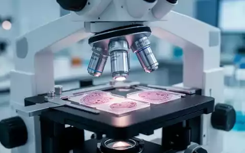 Ein medizinisches Labor mit Mikroskop und biologischen Gewebeproben zur Erforschung von Muskelabbau. - Foto: über boerse-global.de