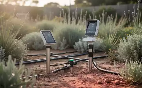 Ein intelligentes Bewässerungssystem in einem trockenheitsresistenten Garten mit Sensortechnik zur Wassereinsparung. - Foto: über boerse-global.de