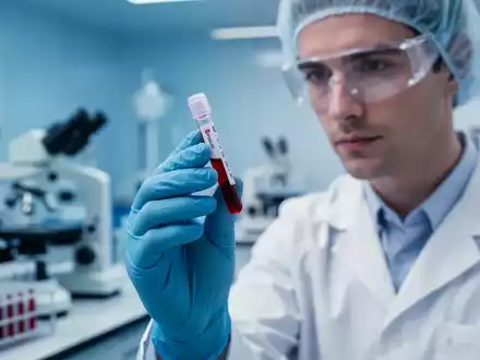 Medizinische Laborumgebung mit einer Blutprobe zur Alzheimer-Früherkennung. - Foto: über boerse-global.de
