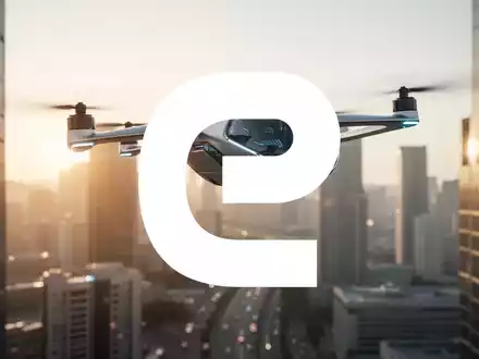 Futuristisches autonomes Fluggerät über einer modernen Stadtlandschaft bei Sonnenuntergang. - Foto: über boerse-global.de