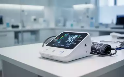 Digitales Blutdruckmessgerät auf einem Schreibtisch in einer modernen Arztpraxis. - Foto: über boerse-global.de