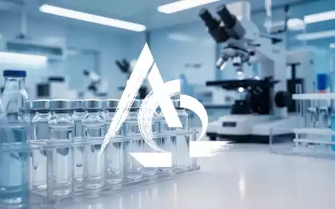 Abstrakte Darstellung eines modernen biotechnologischen Forschungslabors mit Fokus auf medizinische Innovation. - Foto: über boerse-global.de