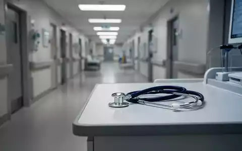Ein Stethoskop auf einem medizinischen Arbeitsplatz in einem modernen, hellen Klinikflur. - Foto: über boerse-global.de