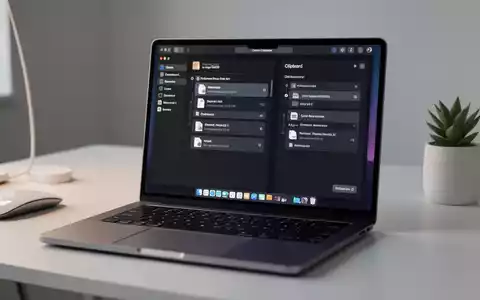 Moderner macOS-Arbeitsplatz mit einer Zwischenablage-Verwaltungssoftware auf einem Laptop-Bildschirm. - Foto: über boerse-global.de