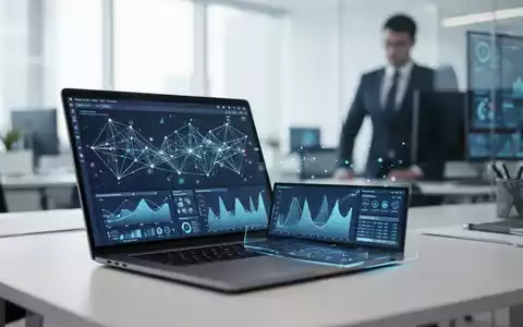 Moderner Arbeitsplatz mit Laptop und Datenvisualisierung als Symbol für KI-gestützte berufliche Laufbahnplanung. - Foto: über boerse-global.de