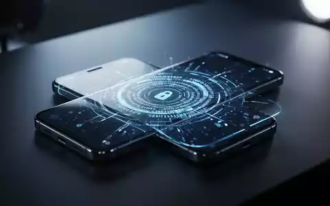 Ein modernes Smartphone auf einem dunklen Untergrund mit abstrakten Verschlüsselungsmustern auf dem Bildschirm. - Foto: über boerse-global.de