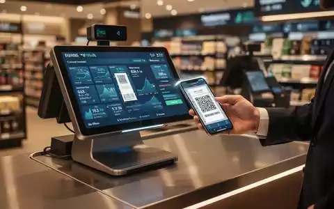 Kunde scannt einen digitalen Kassenbon per QR-Code an einer modernen Ladenkasse. - Foto: über boerse-global.de