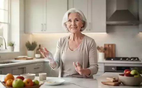 Eine aktive Seniorin in einer hellen Küche, die Fokus auf Gesundheit und geistige Klarheit im Alter symbolisiert. - Foto: über boerse-global.de