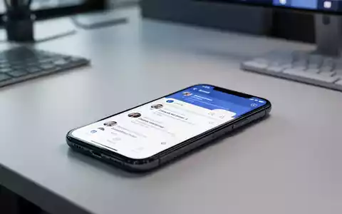 Ein modernes Smartphone zeigt auf einem Schreibtisch eine E-Mail-Oberfläche, symbolisiert mobiles E-Mail-Management. - Foto: über boerse-global.de