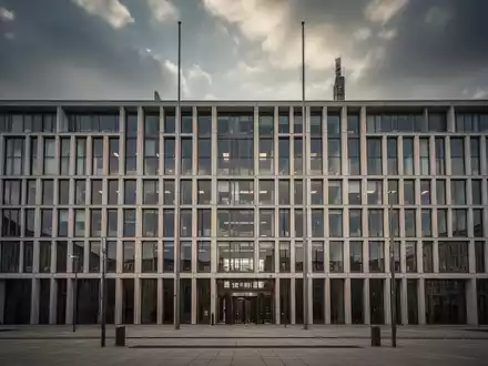 Moderne Fassade eines Regierungsgebäudes in Berlin bei Tageslicht. - Foto: über boerse-global.de