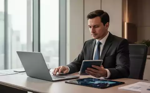 Ein professioneller Unternehmensberater arbeitet in einem modernen, hellen Büro an einem Laptop. - Foto: über boerse-global.de