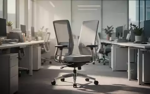 Ein moderner, ergonomischer Büroarbeitsplatz mit einem leeren Bürostuhl als Symbol für Bewegungsmangel. - Foto: über boerse-global.de
