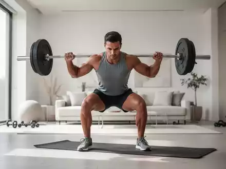 Person beim konzentrierten Krafttraining mit Fokus auf korrekte Ausführung in einem modernen Fitnessraum. - Foto: über boerse-global.de