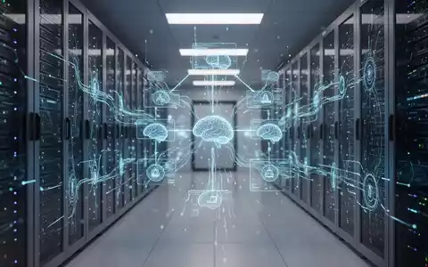 Abstrakte Visualisierung von KI-Agenten-Workflows mit vernetzten Datenströmen in einer modernen Serverumgebung. - Foto: über boerse-global.de
