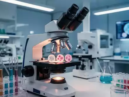 Ein modernes medizinisches Labor mit Mikroskop und biologischen Proben für die Erforschung des Mikrobioms. - Foto: über boerse-global.de