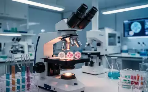 Ein modernes medizinisches Labor mit Mikroskop und biologischen Proben für die Erforschung des Mikrobioms. - Foto: über boerse-global.de
