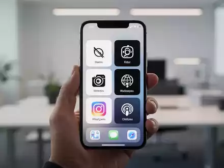 Ein iPhone mit einer vereinfachten Benutzeroberfläche mit großen App-Symbolen für den Unterstützten Zugriff. - Foto: über boerse-global.de